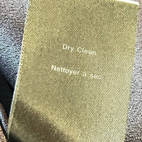 Aritzia Babaton Chaplin Flutter Sleeve Blouse Top Dark Blue S Pullover Keyhole - Picture 11 of 11